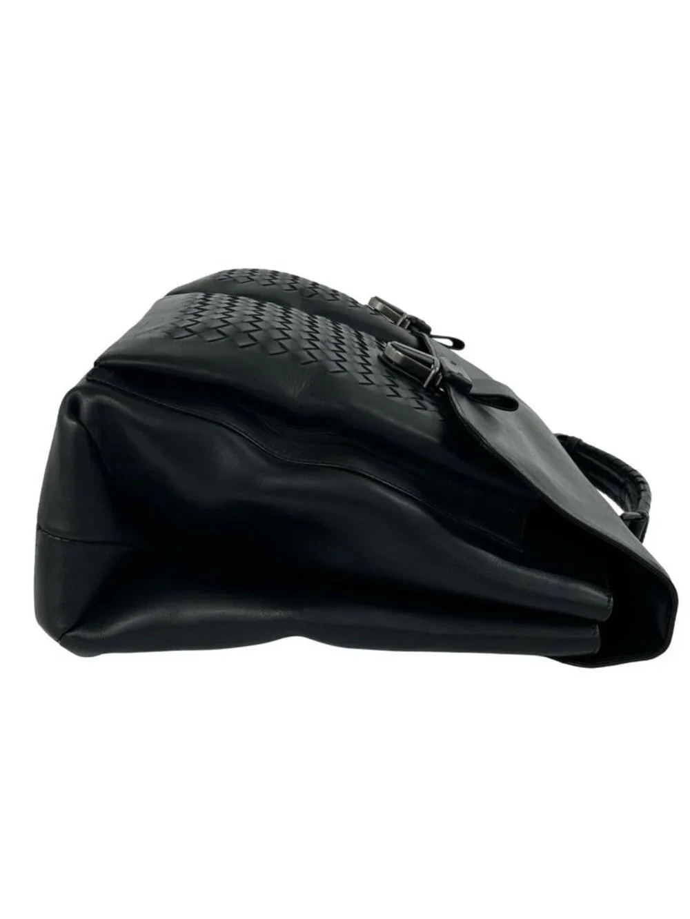 Bottega Veneta Intrecciato Leather Business Bag Document Bag Black